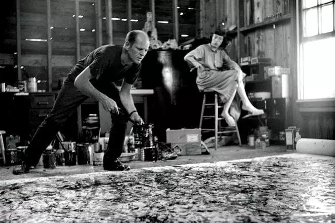 Jackson Pollock ажил дээрээ
