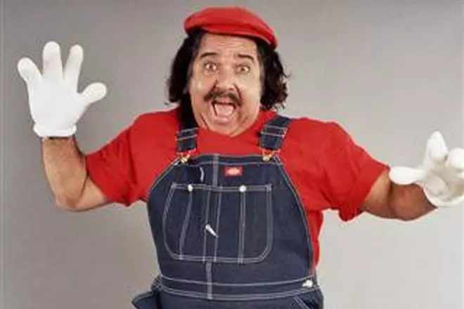 Ron Jeremy in the image of super mario