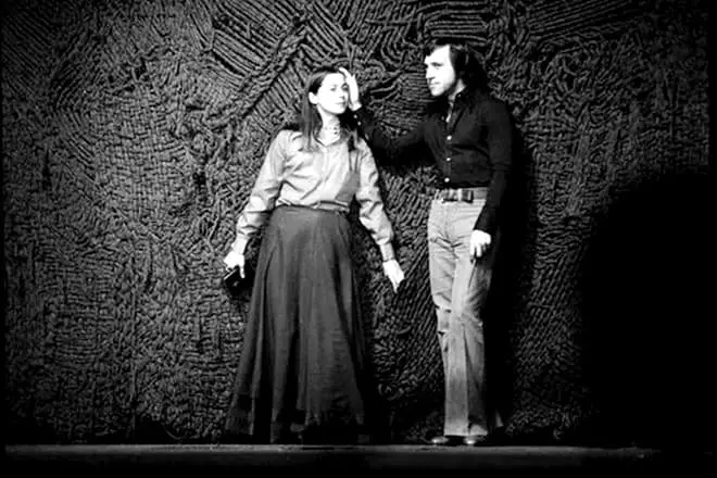 Natalia Saiko和Vladimir Vysotsky在“哈姆雷特”的排練
