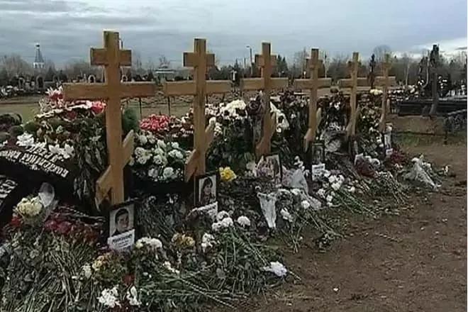 Τάφοι της οικογένειας του Ametov, που σκοτώθηκαν από μια συμμορία του Jack