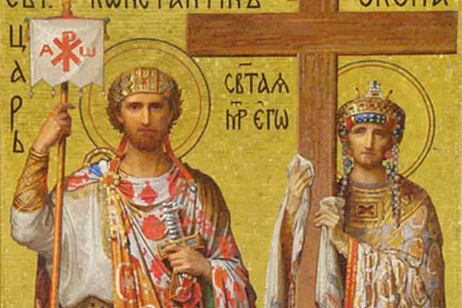 Ikoon van die heiliges Konstantyn en Elena