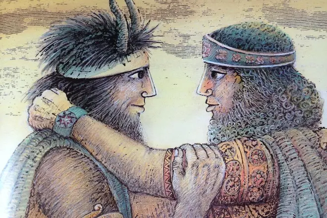 Gilgamesh și Enkidu.