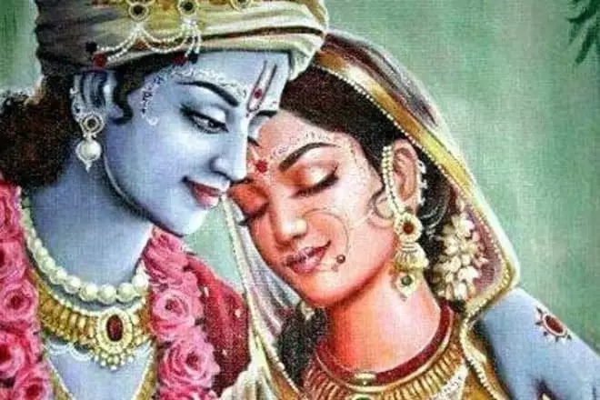 Krishna eta bere emaztearen eskuak