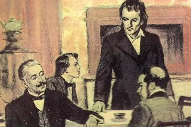 Pavel Kirsanov, Arkady Kirsanov, Evgeny Bazarov eta Nikolai Kirsanov