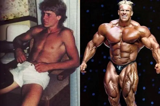Jay Cutler před a po tréninku