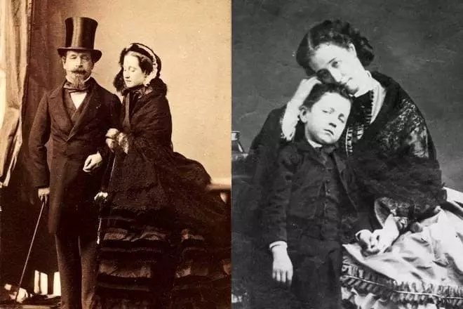 Napoleon III, seine Frau Eugene und Sohn Napoleon IV Eugene