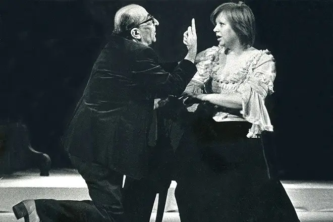 George Tovstonogov e Svetlana Kryuchkova durante o ensaio