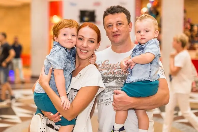 Sergey Koryagin con la famiglia