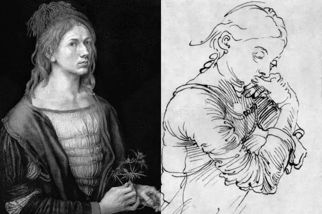 Albrecht Durer kaj lia edzino Agnes Frey