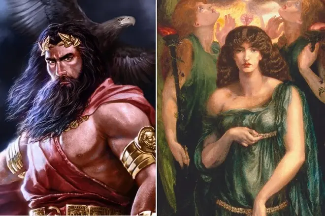 Zeus e Mnemosina.