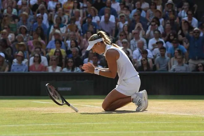 테니스 선수 안젤리카 Kerber.