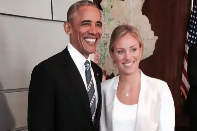 Angelica Kerber og Barack Obama