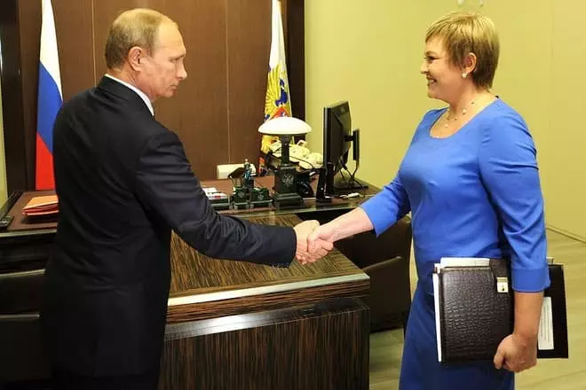 Vladimir Putin y Marina Kovtun