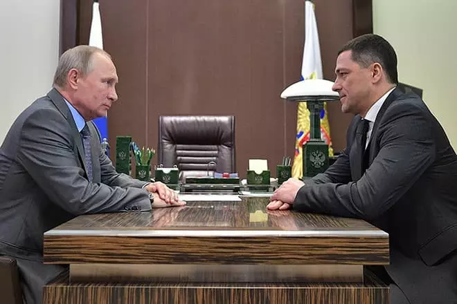 Vladimir Putin and Mikhail Vedannikov