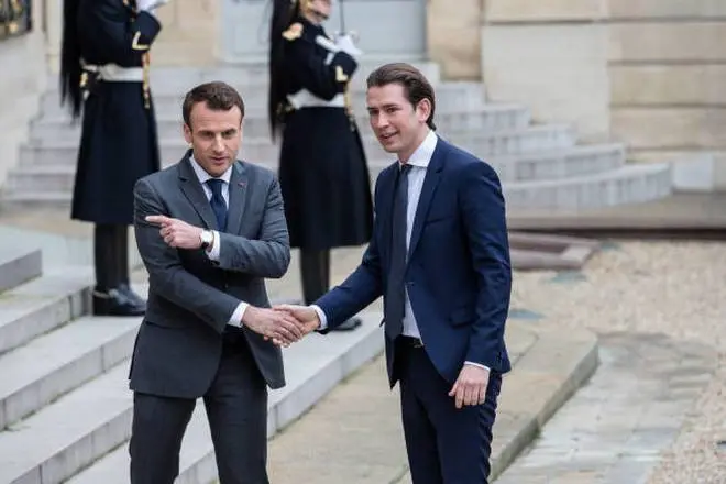 Sebastian Kurtz og Emmanuel Macron