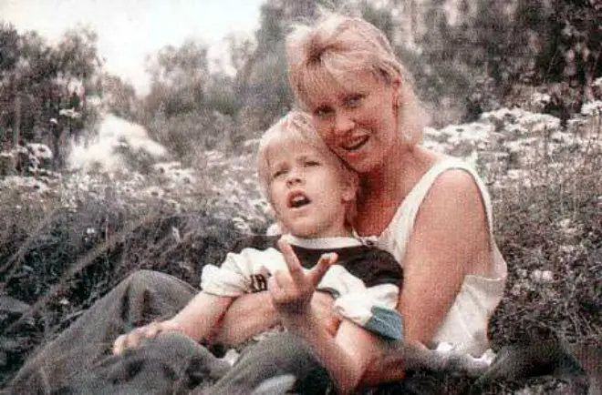 Agneta Feltskog mit Sohn