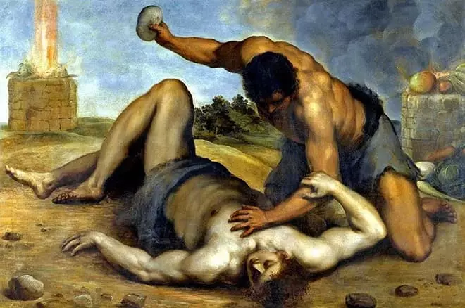 Cain uccide Abel.