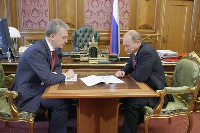Viktor Khristenko en Vladimir Poetin