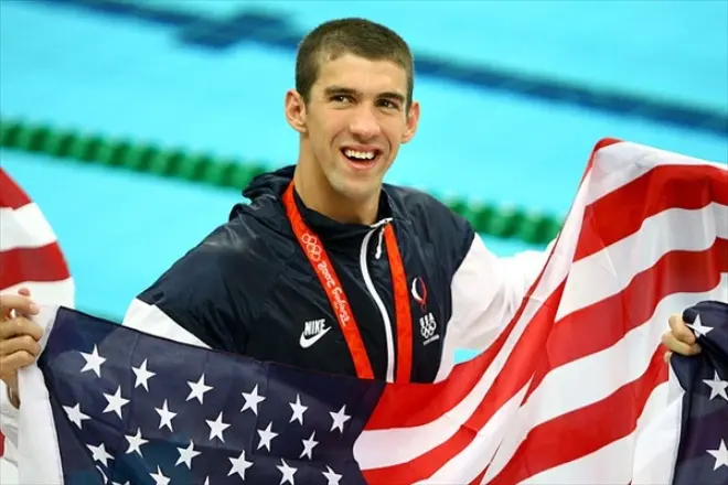 Michael Phelps op OI in Beijing