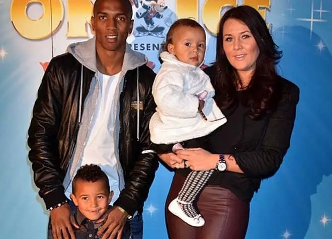Ashley Young with family