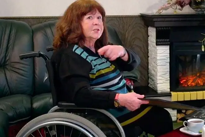 Tamara Degtyarev in a wheelchair
