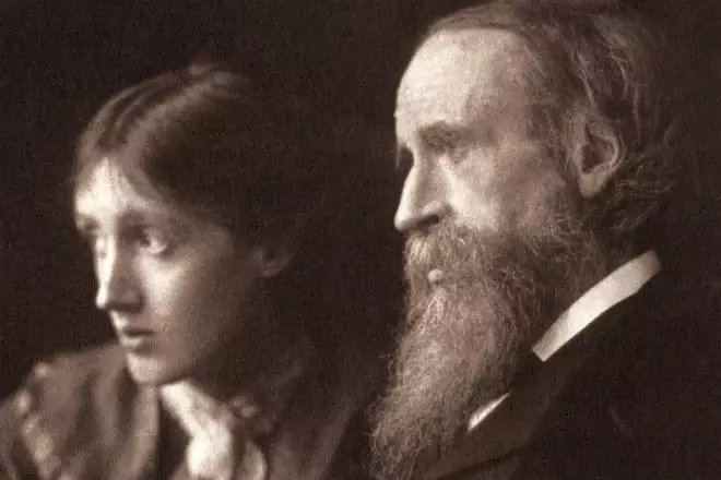 弗吉尼亚沃尔夫和她的父亲莱斯利