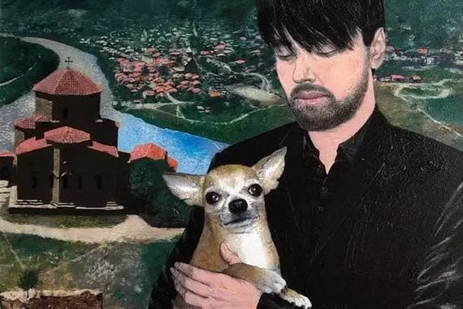 Gualia Gela ir jo šuns portretas