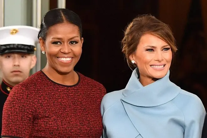 Michelle Obama en Melania Trump