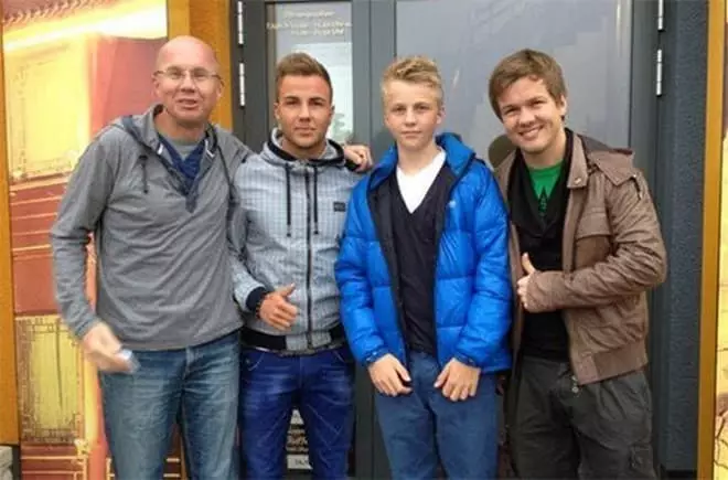 Mario Goetz with Father and Brothers