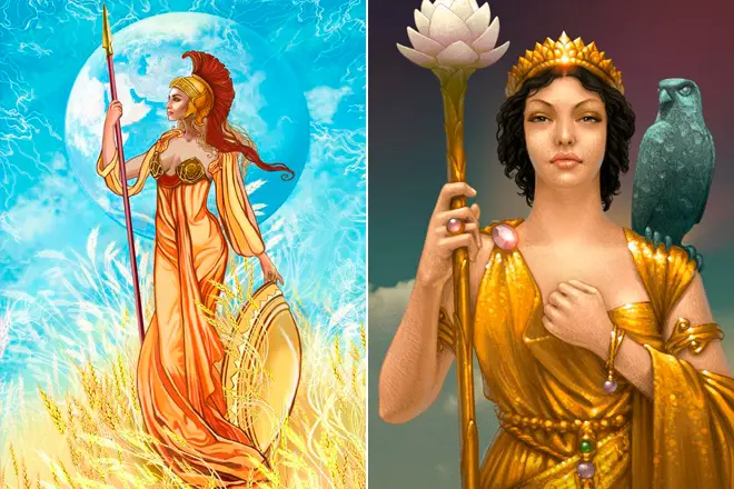 Athena och Hera.