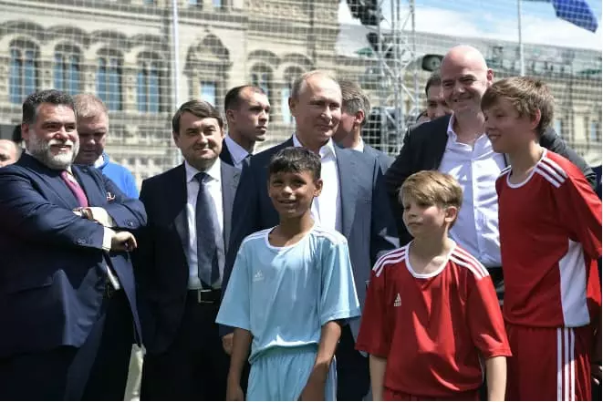 Gianni Infantino in Russia at the World Cup