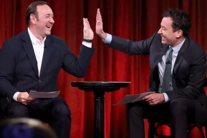 Kevin Spacy og Jimmy Fallon árið 2018