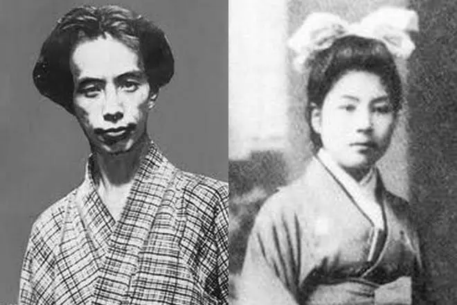 Ryunca Akutagawa e sua moglie Fumi Tsukamoto