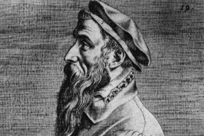 Портрет Пітера Брейгеля роботи Домініка Лампсонія, 1572 рік
