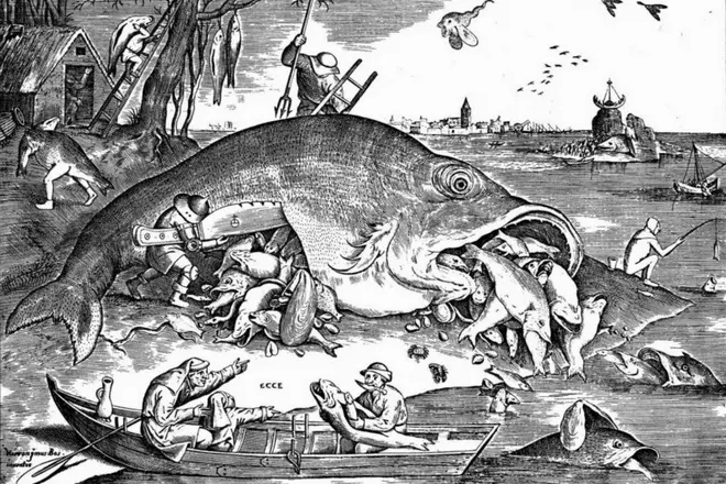 Картина Пітера Брейгеля «Великі риби поїдають малих»