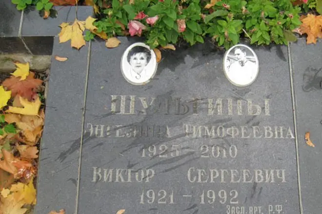 La tomba de Viktor Schulgin i la seva dona