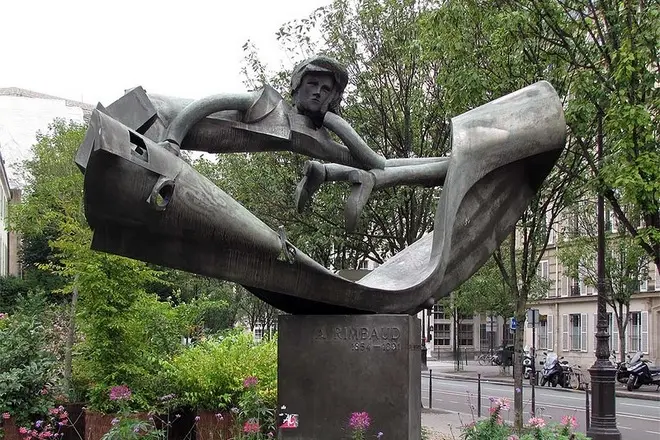 Monument kwa Artur Rambo huko Paris.