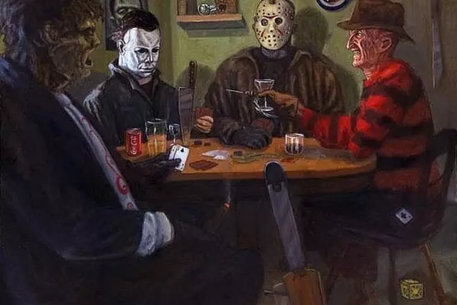 Leather face, Michael Myers, Jason Vurhis and Freddie Kruger