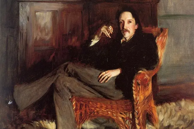 Portret van Robert Lewis Stevenson