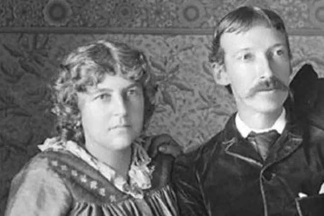 Robert Lewis Stevenson a jeho manželka Fanny