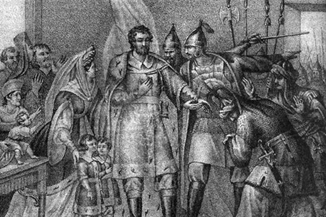 Princos ir Boyar yra raginami grįžti į Vasiliai tamsiai didelį sostą