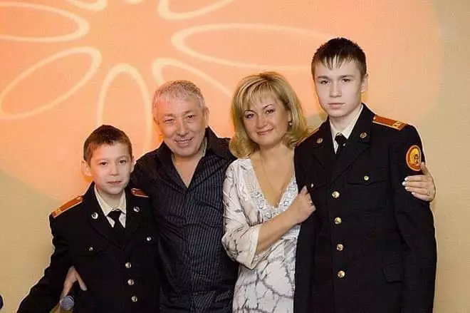 Leonid Tellev กับครอบครัว