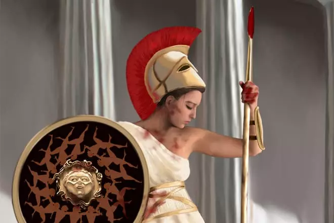 Athena with shield