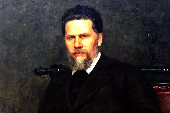Ivano KRAMSKY portretas. Menininkas Repin.