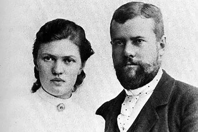 Max Weber agus a bhean Marianna