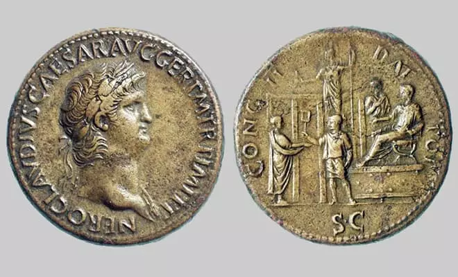 नीरो की छवि के साथ सिक्का