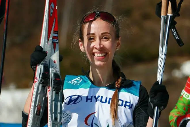 Biathlete Mikhalin Lysova