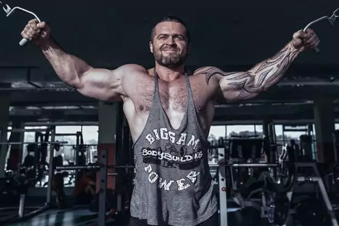 Bodybuilder Denis Borisov.