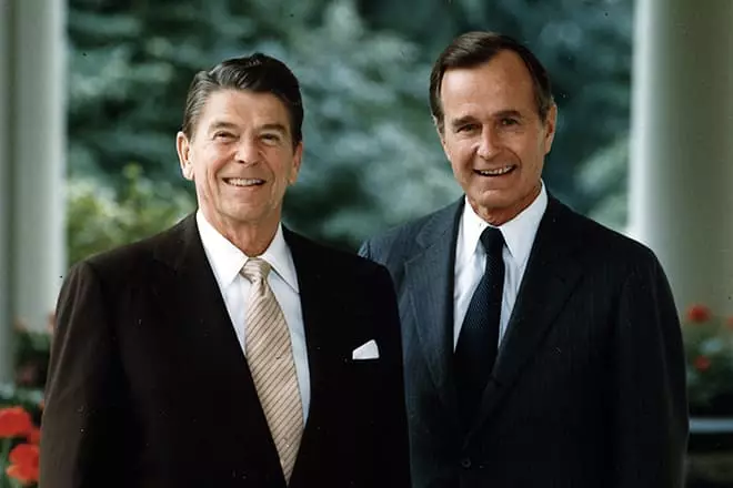 George Bush Senior et Ronald Reagan