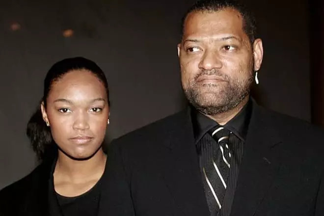 Lawrence Fishbourne and his daughter Montana